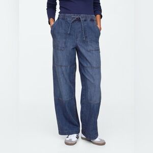 NWT GAP High Rise Seamed Wide-Leg Pull-On Jeans